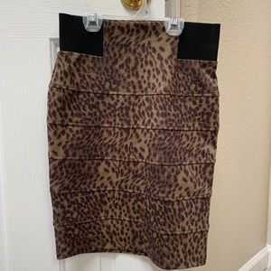 Cheetah pencil skirt